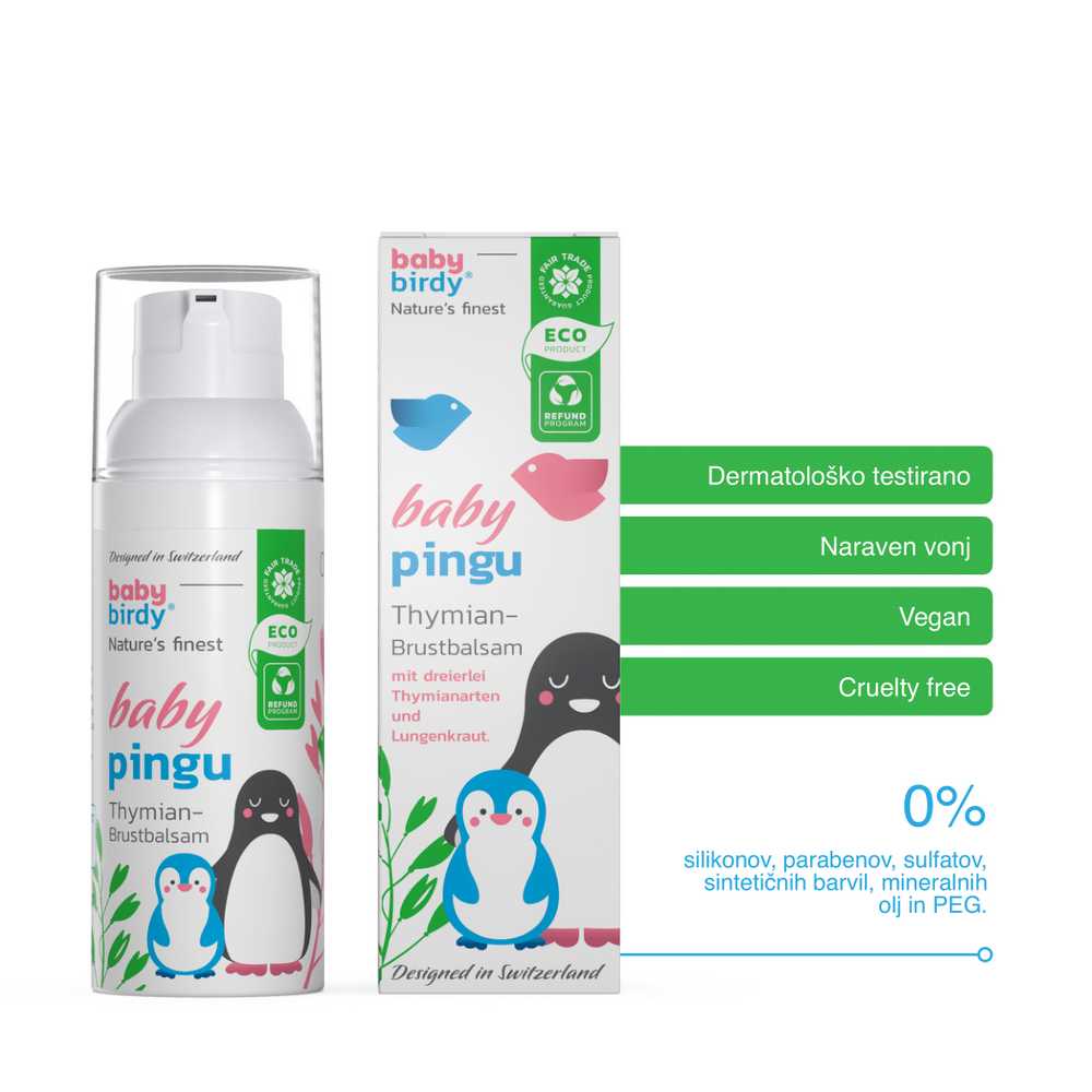 Otroški balzam za prsni koš s timijanom BabyPingu image 1