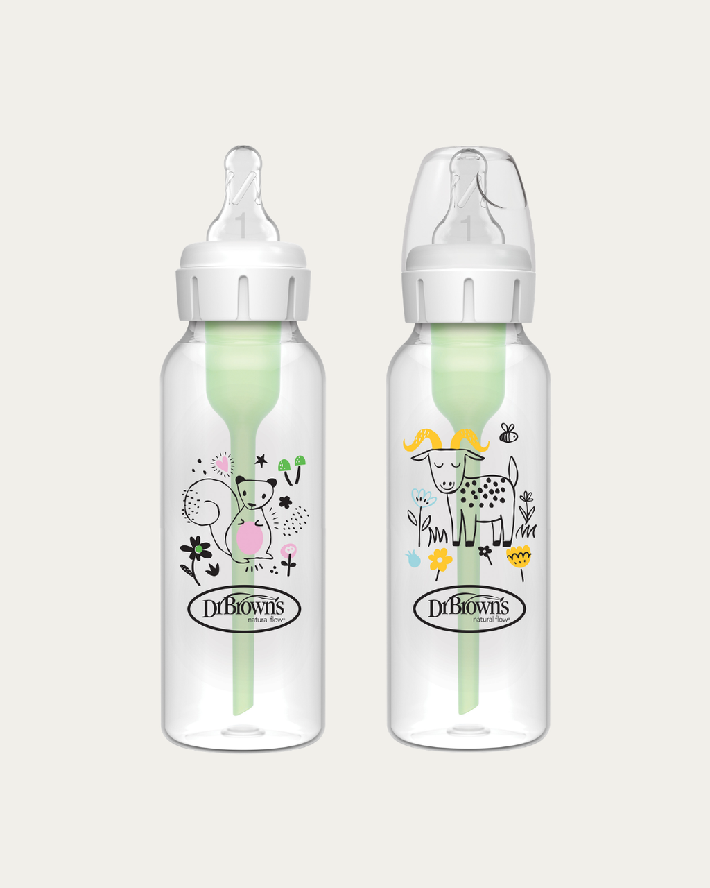 Plastična ozkovratna steklenička MOTIV 250 ml, 2 kom