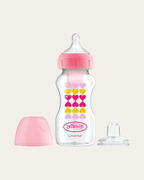 Plastična širokovratna BARVNA steklenička 270ml (cucelj 3 in ustnik)