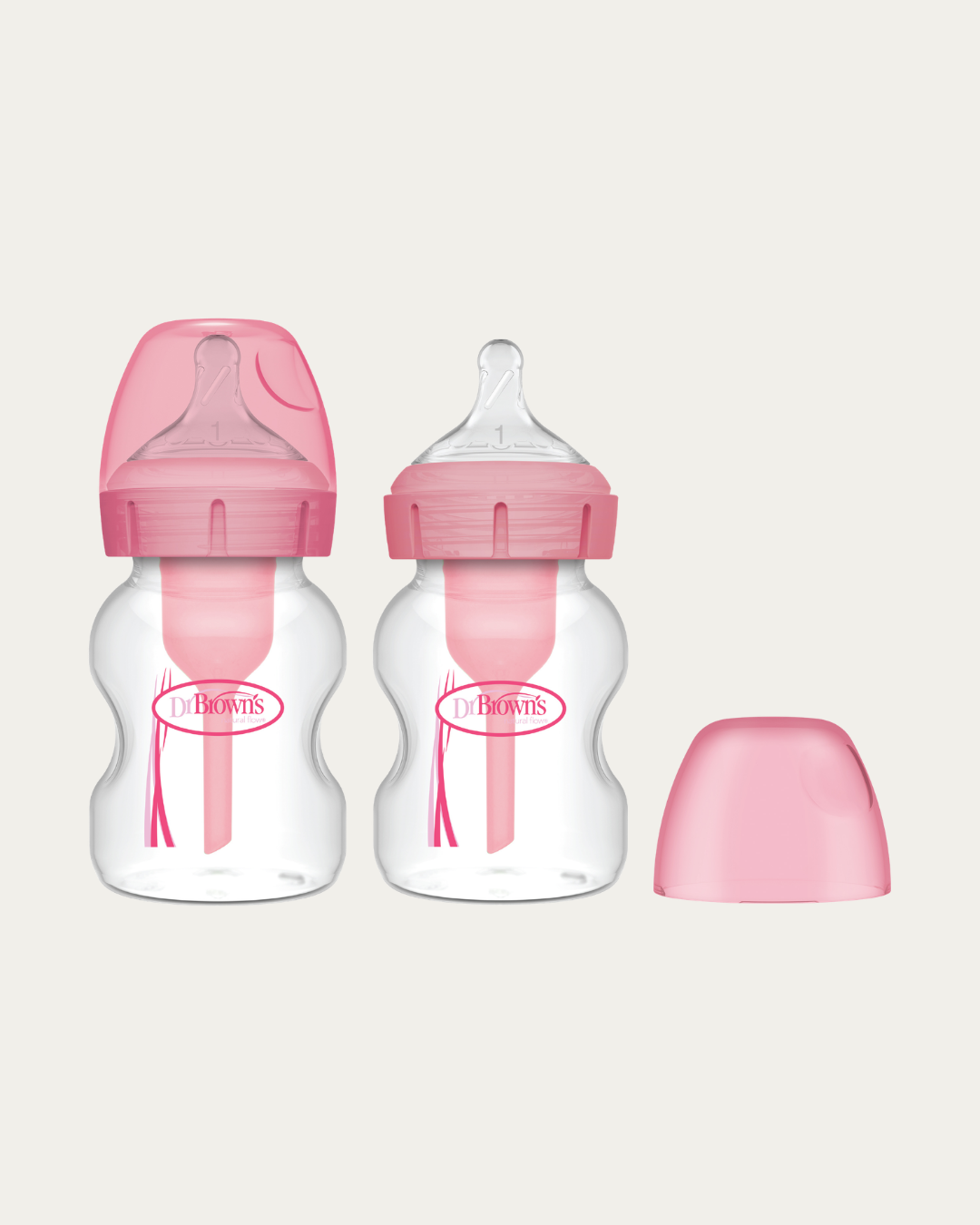 Plastična širokovratna ROZA steklenička 150 ml, 2 kom