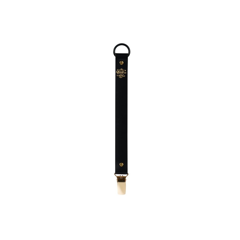 Drzalo za dudo Pacifier Clip Black Faux Leather