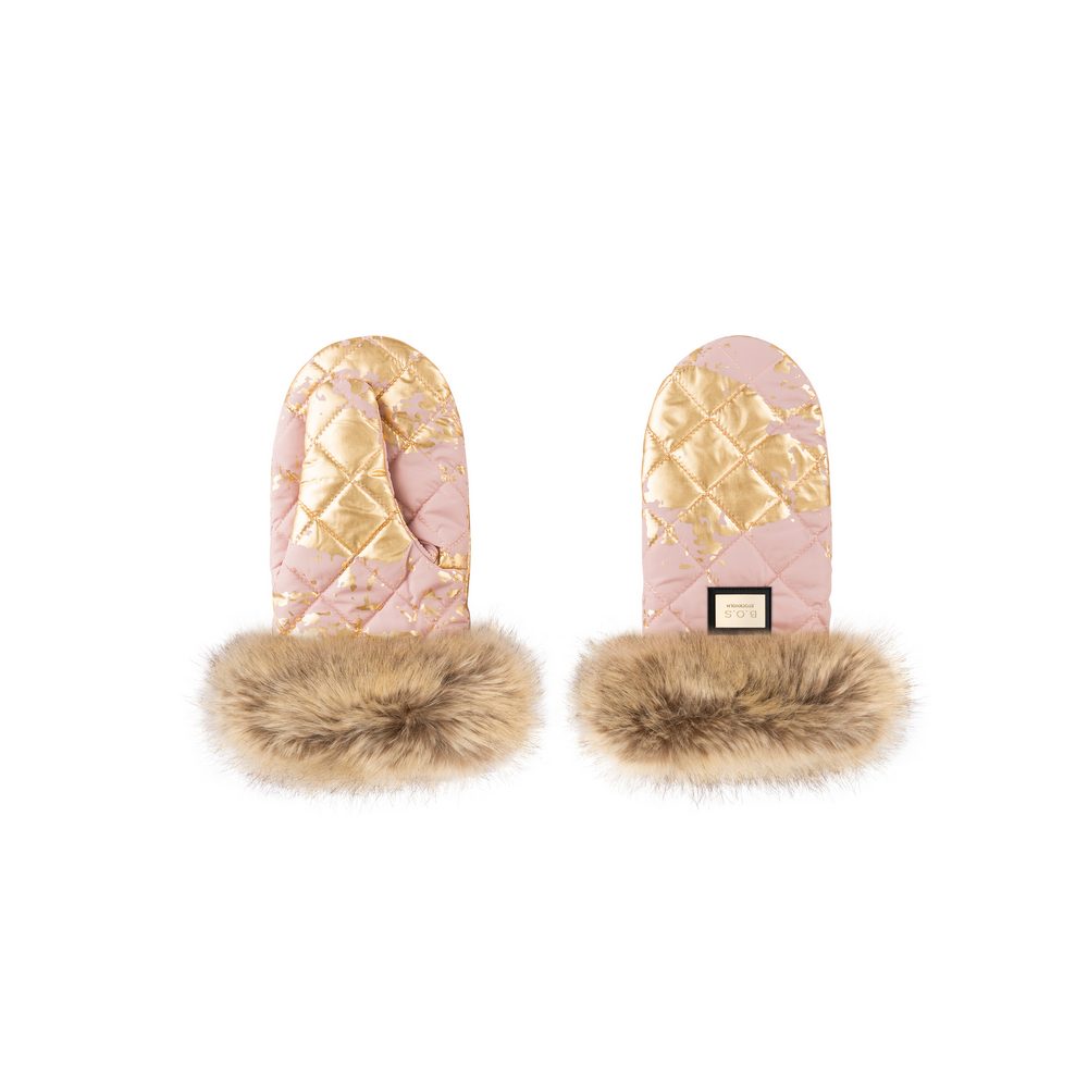 rokavicke za vozicek Handmuff Pink Golden